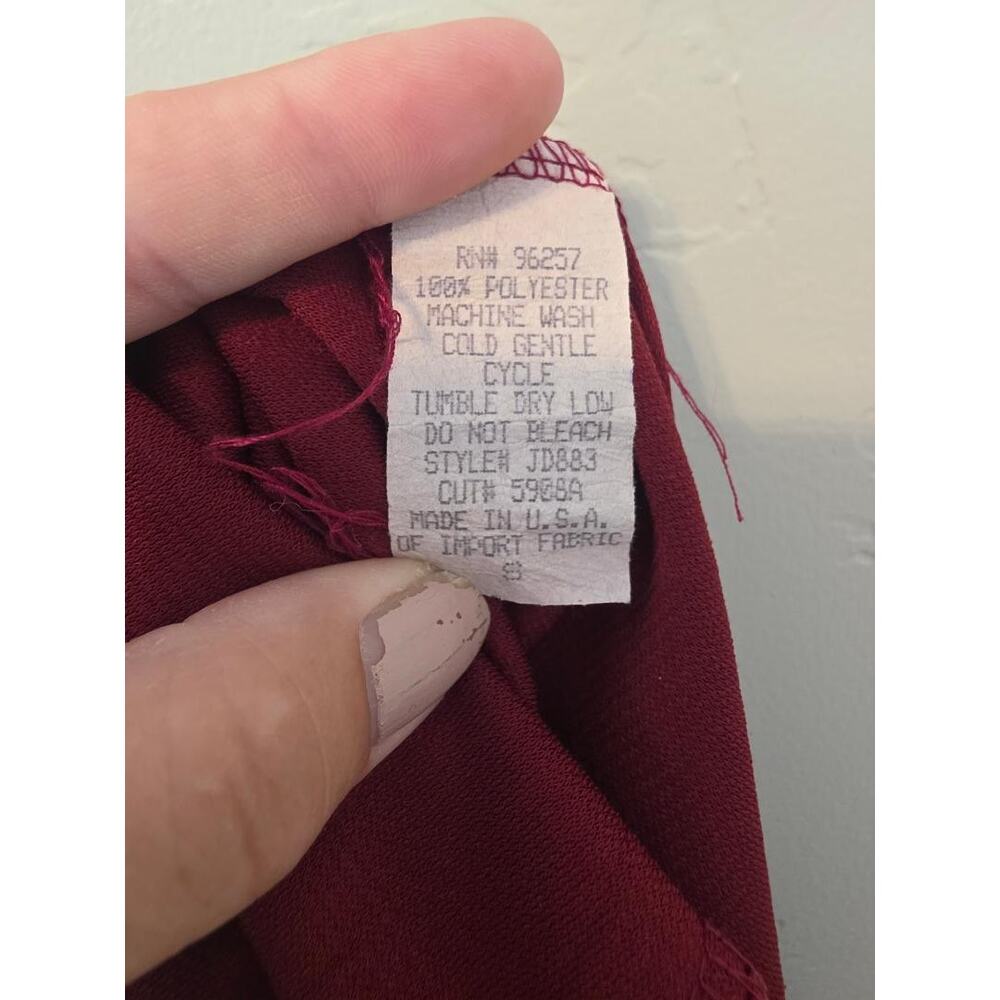Charlotte Russe Burgundy Asymmetrical Halter Dress Size S - Picture 7 of 7